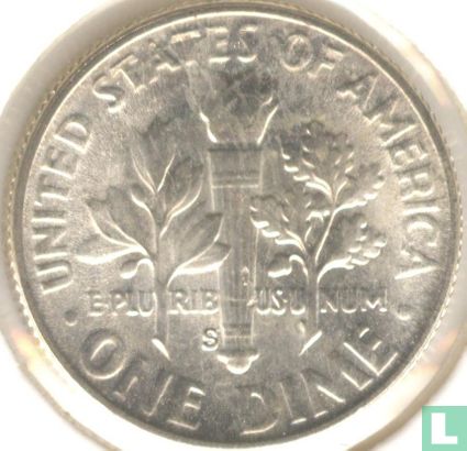 États-Unis 1 dime 1954 (S) - Image 2