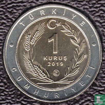 Turkey 1 kurus 2019 (PROOF - TYPE A) "Keklik"  - Image 1