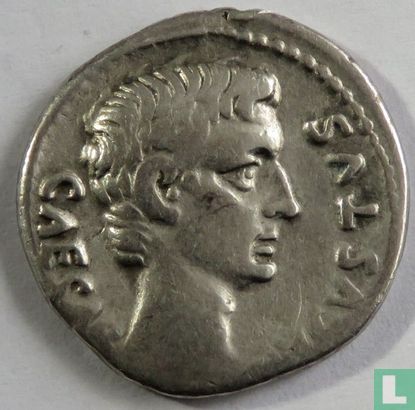 Roman Empire denarius August Rome 13 BC - Image 1