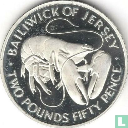 Jersey 2½ pounds 1972 (PROOF) "25th Wedding anniversary of Queen Elizabeth II and Prince Philip" - Image 2