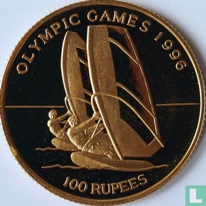 Seychelles 100 rupees 1995 (PROOF) "1996 Summer Olympics in Atlanta" - Image 2