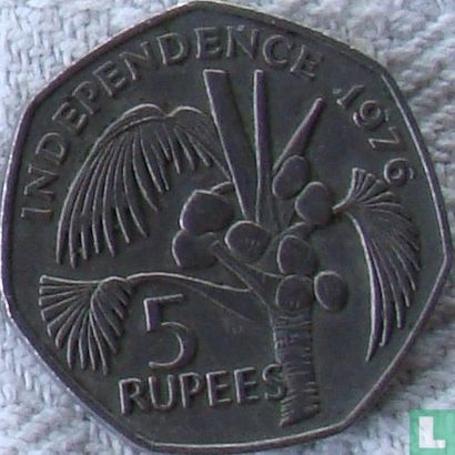 Seychellen 5 Rupee 1976 "Independence" - Bild 1