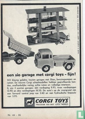 Een Sio garage met Corgi Toys - fijn!