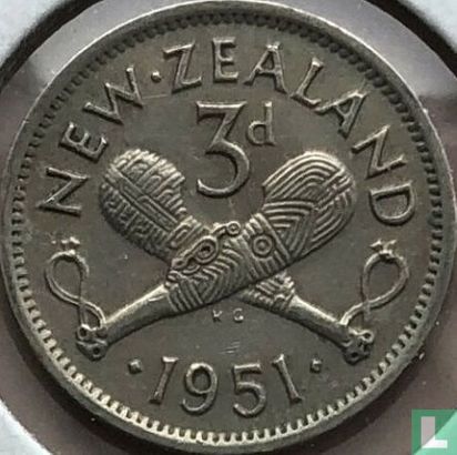 New Zealand 3 pence 1951 - Image 1