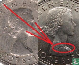 Nieuw-Zeeland 6 pence 1957 (met schouderriem) - Afbeelding 3