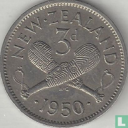 New Zealand 3 pence 1950 - Image 1