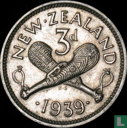 Nieuw-Zeeland 3 pence 1939 - Afbeelding 1