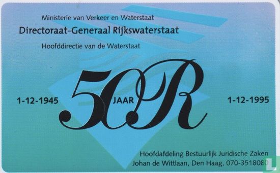 Rijkswaterstaat 50 jaar 1945 - 1995 - Afbeelding 1