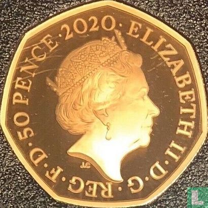 Verenigd Koninkrijk 50 pence 2020 (PROOF - goud) "Brexit" - Afbeelding 1