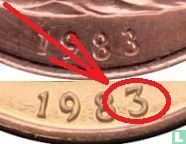 Nieuw-Zeeland 2 cents 1983 (platte top 3) - Afbeelding 3