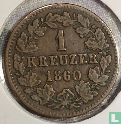 Nassau 1 kreuzer 1860 - Afbeelding 1