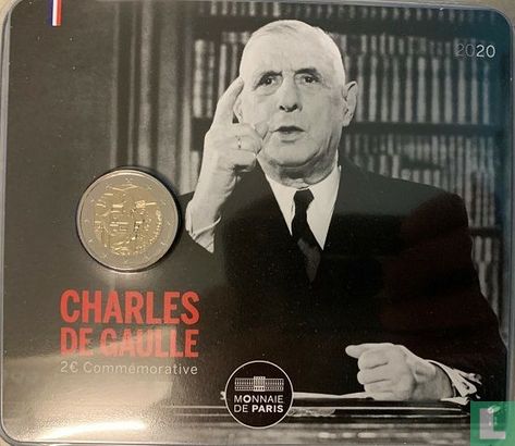 France 2 euro 2020 (coincard) "130th anniversary of the birth and 50th anniversary of the death of Charles de Gaulle" - Image 1