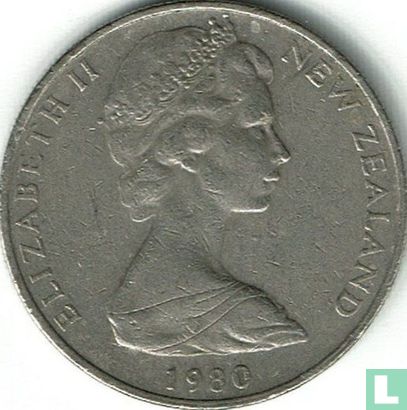 Nouvelle-Zélande 10 cents 1980 (0 ovale) - Image 1