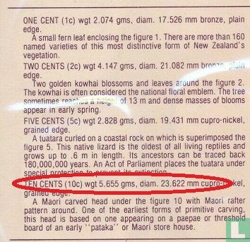 Nouvelle-Zélande 10 cents / 1 shilling 1968 - Image 3