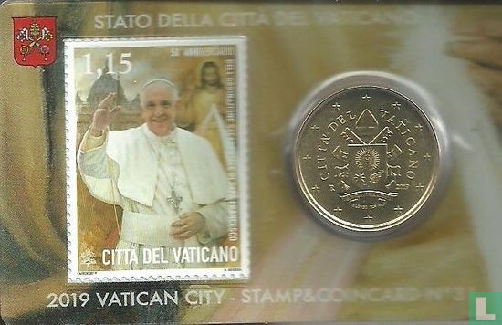Vatican 50 cent 2019 (stamp & coincard n°31) - Image 1