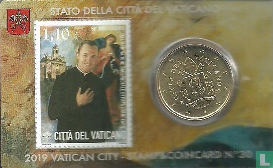 Vatican 50 cent 2019 (stamp & coincard n°30) - Image 1