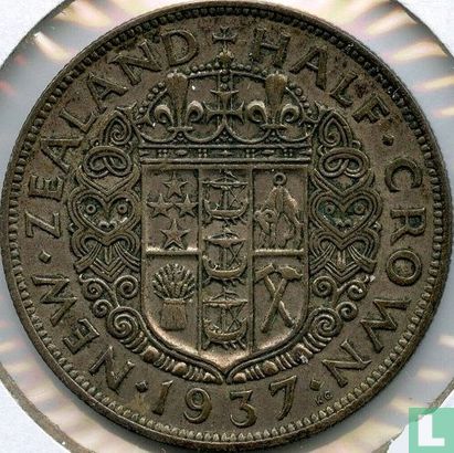 New Zealand ½ crown 1937 - Image 1