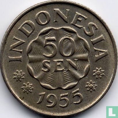 Indonesia 50 sen 1955 - Image 1