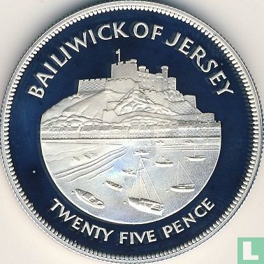 Jersey 25 pence 1977 (BE) "25th anniversary Accession of Queen Elizabeth II" - Image 2