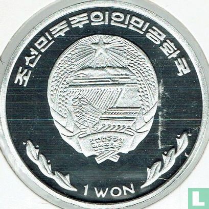 Corée du Nord 1 won 2001 (BE - aluminium) "75 years of the sailing ship Krusenstern" - Image 2