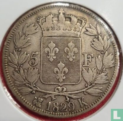 Frankrijk 5 francs 1829 (K) - Afbeelding 1