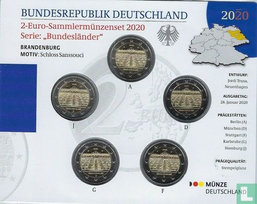 Germany mint set 2020 "Brandenburg" - Image 1