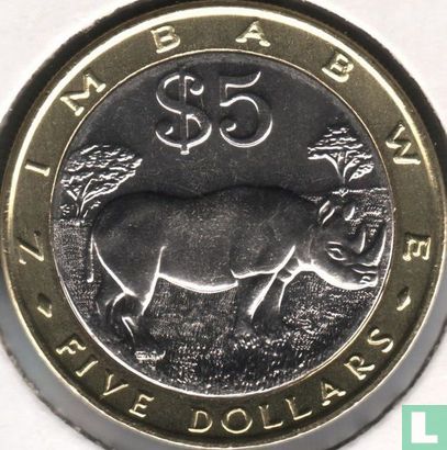 Zimbabwe 5 dollars 2001 - Image 2