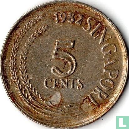 Singapore 5 cents 1982 (copper-nickel plated steel) - Image 1