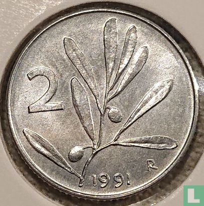 Italië 2 lire 1991 - Afbeelding 1