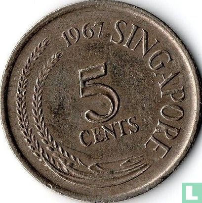Singapour 5 cents 1967 - Image 1