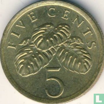 Singapour 5 cents 1989 - Image 2