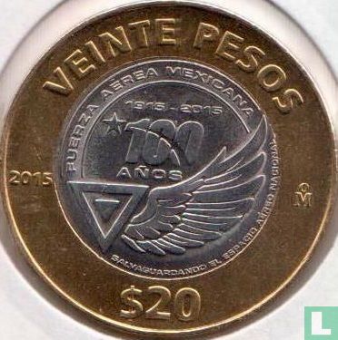 Mexique 20 pesos 2015 "Centenary of the Air Forces" - Image 1