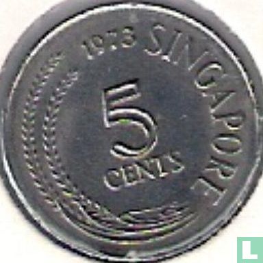 Singapour 5 cents 1973 - Image 1
