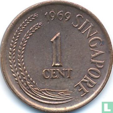 Singapour 1 cent 1969 - Image 1