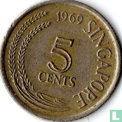 Singapour 5 cents 1969 - Image 1