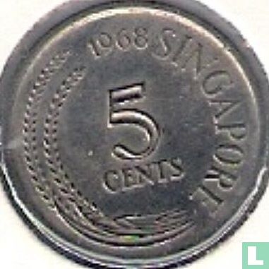 Singapour 5 cents 1968 - Image 1