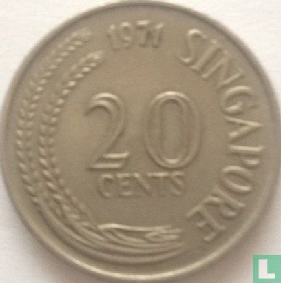 Singapour 20 cents 1971 - Image 1