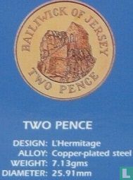 Jersey 2 pence 1992 (staal bekleed met koper) - Afbeelding 3