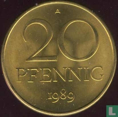 DDR 20 Pfennig 1989 - Bild 1