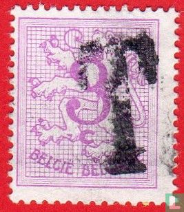 Figure on heraldic lion, with overprint T - Image 1