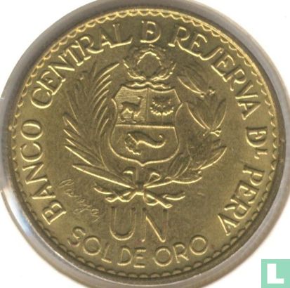 Peru 1 sol de oro 1965 "400th anniversary Foundation of La Casa de Moneda" - Afbeelding 2