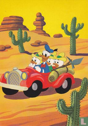 Donald Duck en de neefjes in auto - Image 1