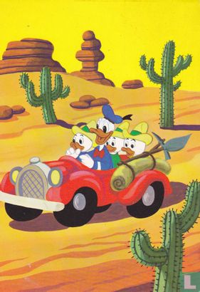 Donald Duck en de neefjes in auto - Afbeelding 1