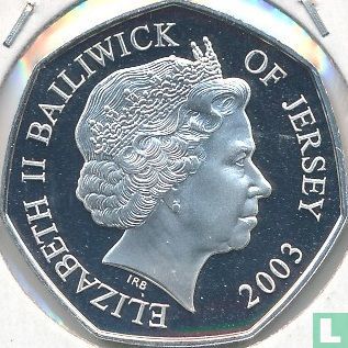Jersey 50 pence 2003 (PROOF) "50 years Coronation of Queen Elizabeth II - Archbishop crowning Queen" - Afbeelding 1