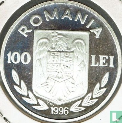 Roemenië 100 lei 1996 (PROOF) "Summer Olympics in Atlanta - Centenary of modern Olympic Games" - Afbeelding 1