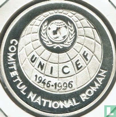 Roemenië 100 lei 1996 (PROOF) "50th anniversary UNICEF" - Afbeelding 2