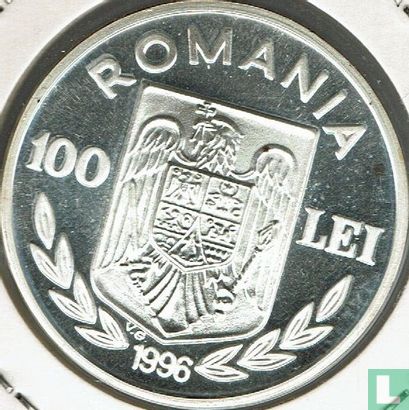Roemenië 100 lei 1996 (PROOF) "European Football Championship" - Afbeelding 1