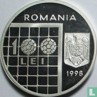 Romania 100 lei 1998 (PROOF) "Football World Cup in France" - Image 1