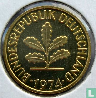 Allemagne 5 pfennig 1974 (F) - Image 1