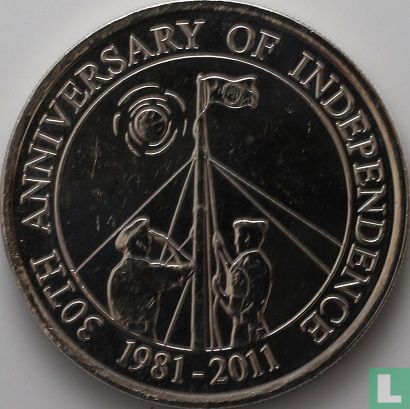 Belize 2 dollars 2011 "30th anniversary of independence" - Afbeelding 1
